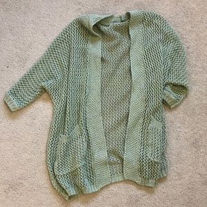Green cardigan